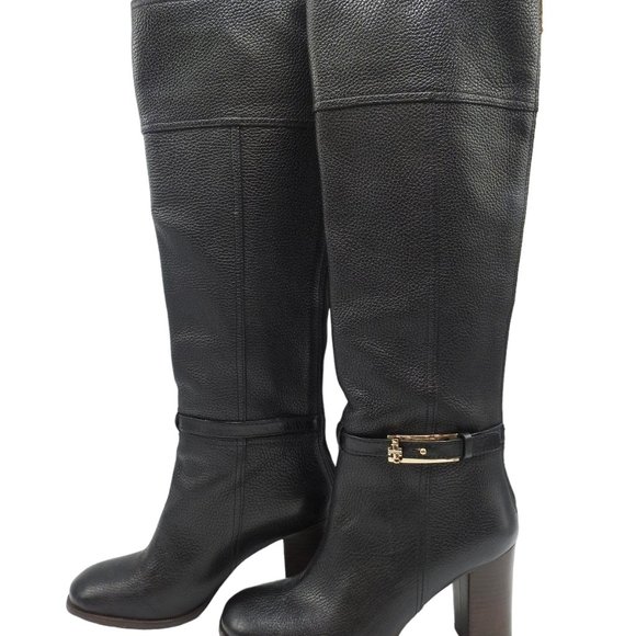 Tory Burch Shoes - Tory Burch Women's Black Leather Knee Length Boots Sz 7M